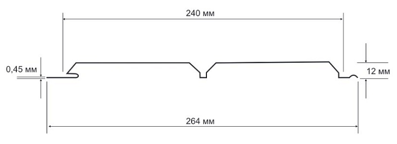 Сайдинг Евробрус Полиэстер 0.45 RAL 9006