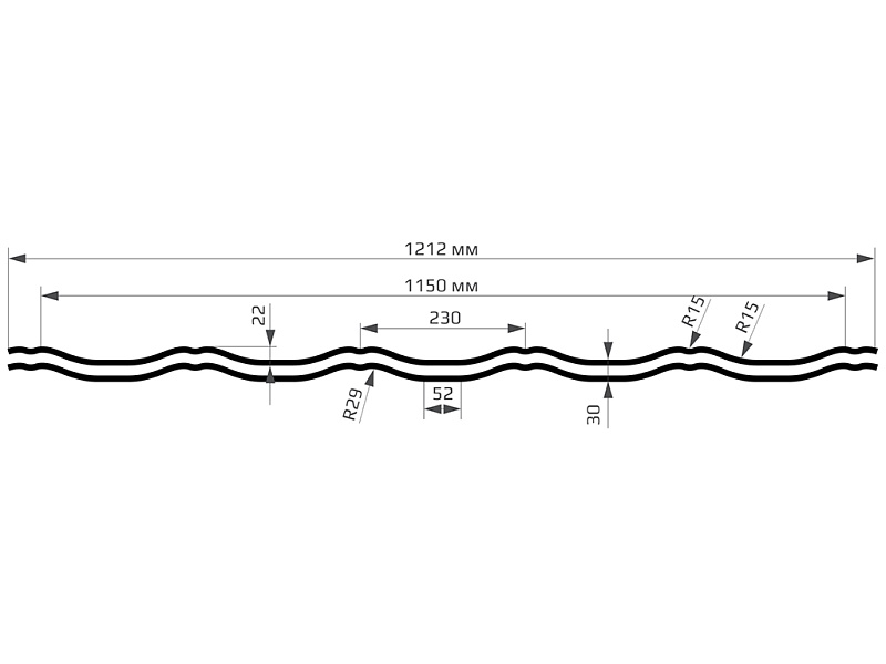Модульная металлочерепица Венеция 0.45 RAL 2004 полиэстер