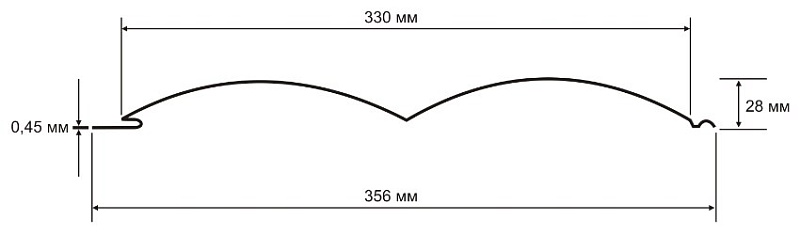 Сайдинг Блок Хаус 0.45 Полиэстер RAL 3011